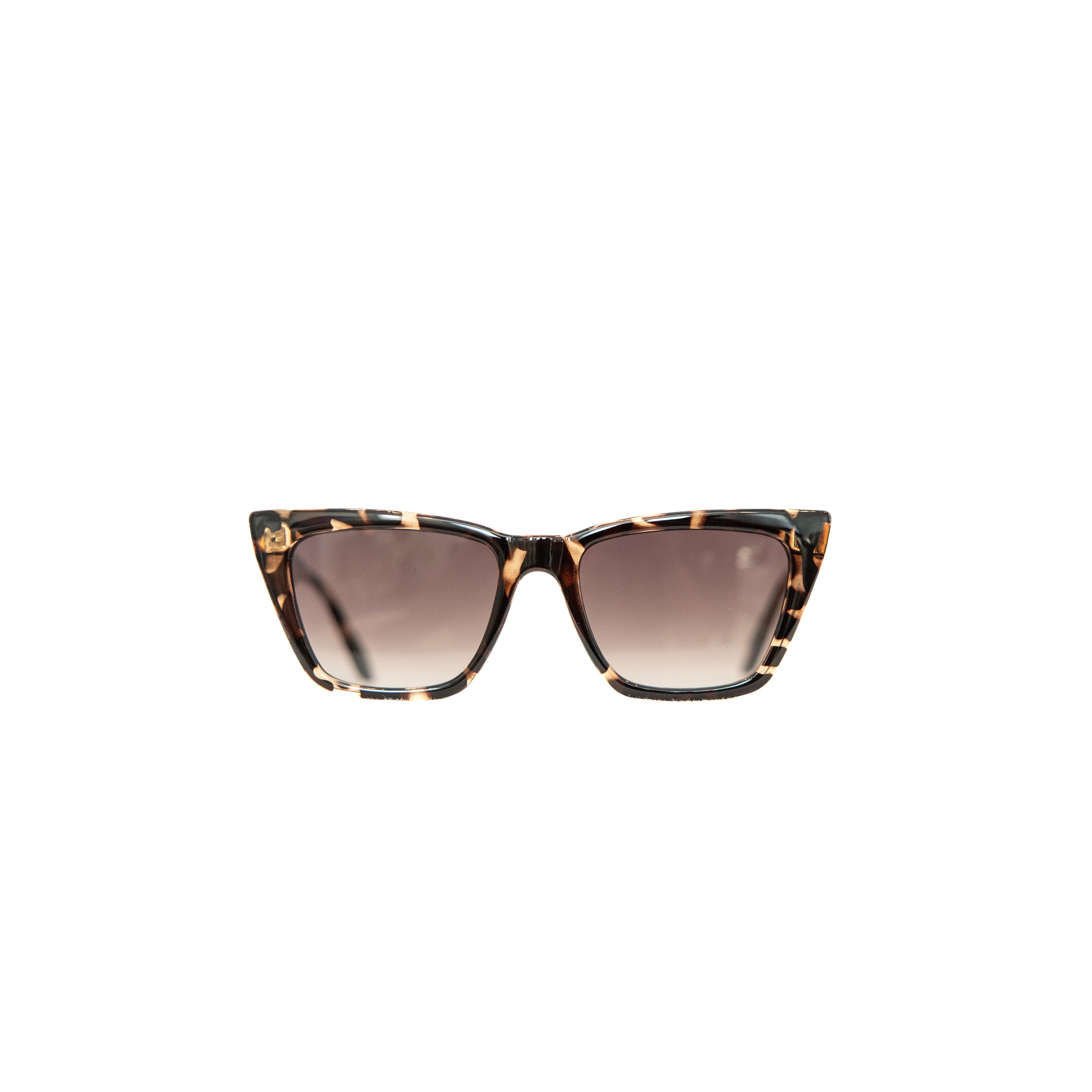 Quay "Call The Shots" Cat Eye Sunglasses in a tortoiseshell frame with a brown gradient lens