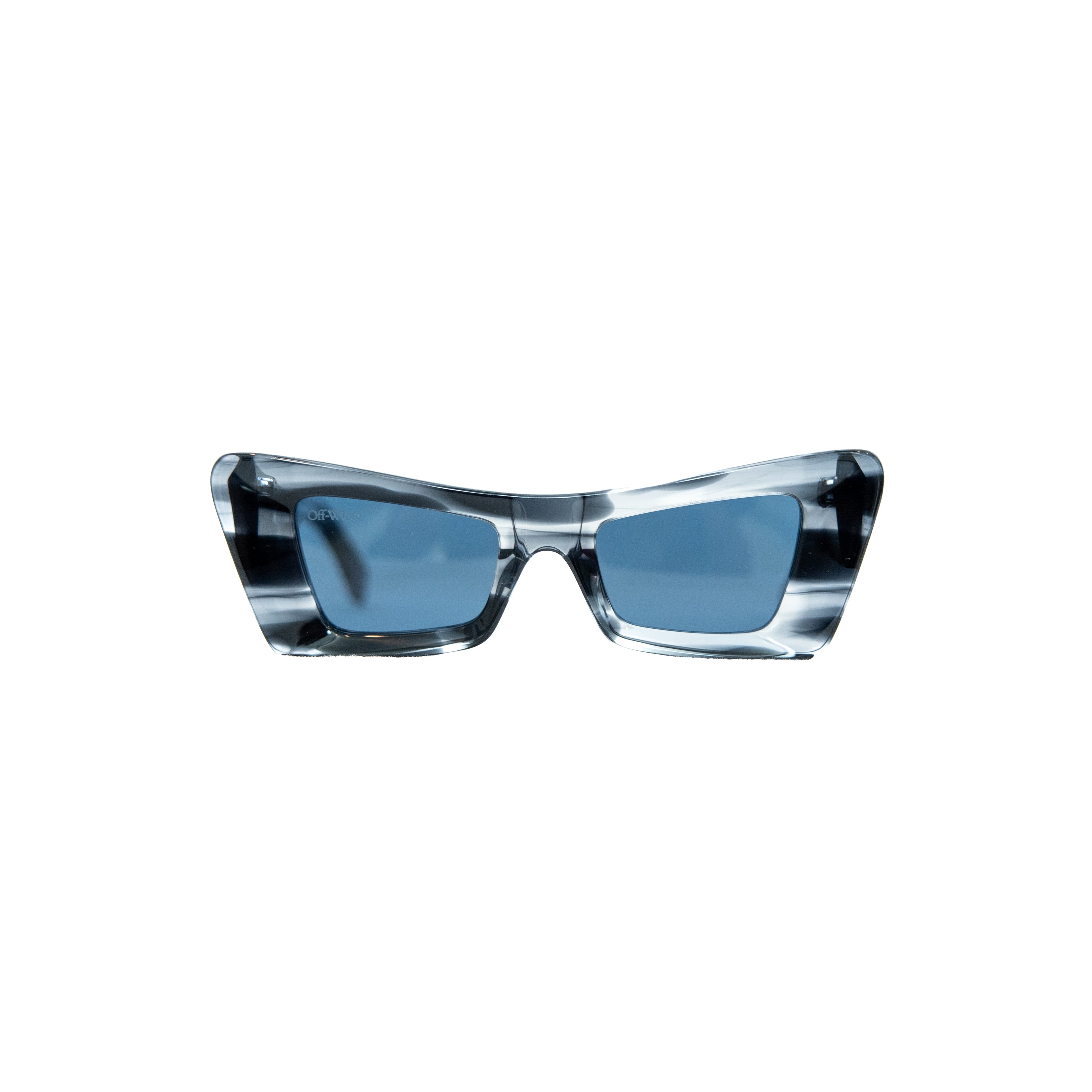 NEW OFF-WHITE SUNGLASSES, GREY BLUE WOMEN EYEWEAR OFF-WHITE ACCRA Navy Marble